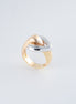 Anillo Liso Tres Oros ( Amarillo - Rosado - Blanco) 18k / NA50 / T: 7.5 / P: 7,8 gr
