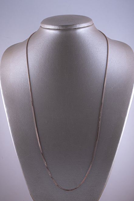 Cadena Veneciana Bicolor Diamantada ( Oro Blanco - Rosado ) 18k / ITA106 / 70 cms / P: 11,9 gr