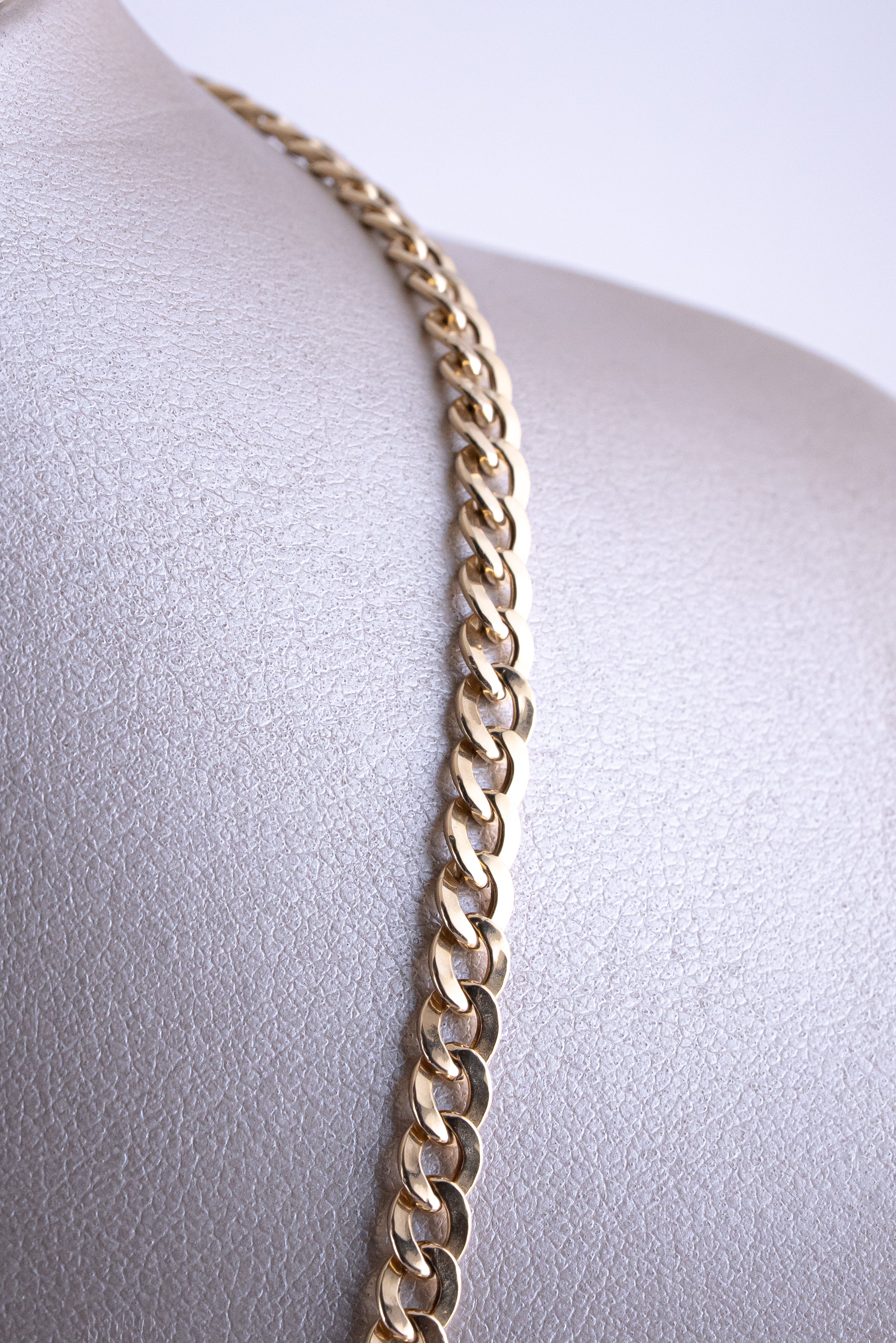 Cadena Cubana 5 mm 18k oro amarillo / 11,1 gr - 60 cms - Italinao
