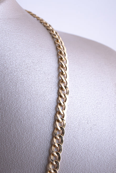 Cadena Cubana 5 mm 18k oro amarillo / 11,1 gr - 60 cms - Italinao