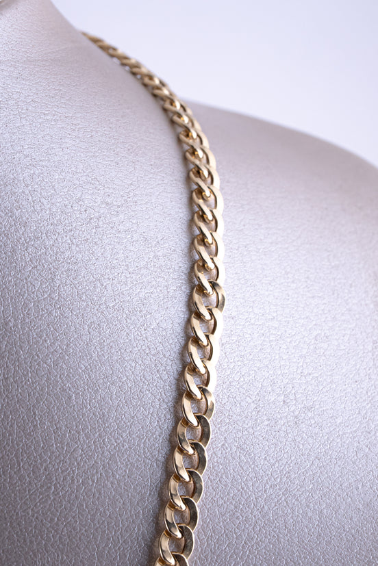 Cadena Cubana 5 mm 18k oro amarillo / 11,1 gr - 60 cms - Italinao